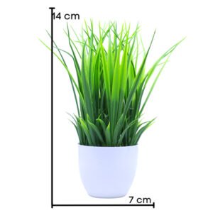 Grass Artificial Plant Showpiece for Home Decor (Plastic) – 6.5 Inch - Image 3