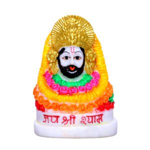 Shree Khatu Shyam Ji Idol – 8 cm (H) x 5 cm (L) x 4 cm (D) | Colorful Resin Statue for Home & Temple
