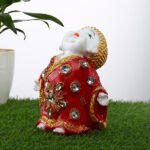 Baby Monk Buddha  Showpiece for Home Decor (Red) Marble – 7 Inch