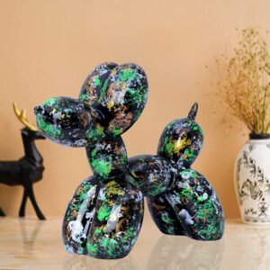 Balloon Dog Showpiece for Home Decor (Multicolor) Polyresin - 7.5 Inch - Image 1