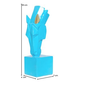 Grazing Horse Showpiece for Home Decor (Blue) Polyresin – 10 Inch