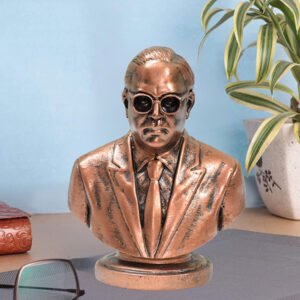 Dr. B.R. Ambedkar Bust – 12cm Copper Finish Idol - Image 1
