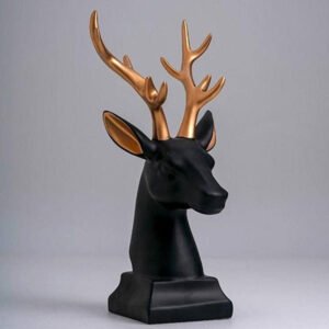 Elephant Showpiece for Home Decor (Black) Polyresin – 6 Inch - Image 1