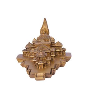 Ayodhya Shri Ram Mandir for Home Decor (Golden) Polyresin – 3 Inch - Image 2