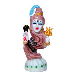 Lord Shiva Idol Showpiece for Home Decor (Brown) Marble – 6 Inch - Image 2