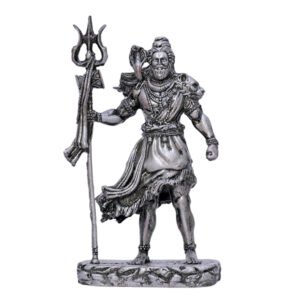 Lord Shiva Idol Statue Especially for Car Dashboard (Silver) Polyresin - 5 Inch - Image 2