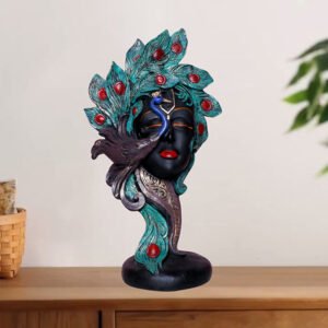 Antique Krishna Idol Showpiece for Home Decor (Polyresin) - 20 Inch - Image 1