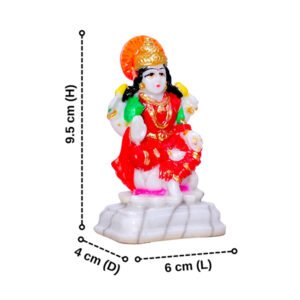 Goddess Lakshmi Idol – 9.5 cm (H) x 6 cm (L) x 4 cm (D) | Resin Lakshmi Mata Murti for Home & Office - Image 3