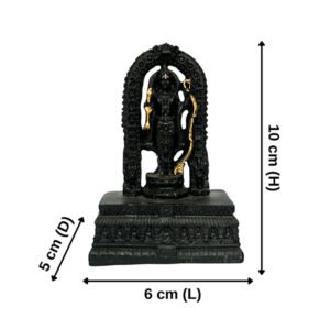 Ram Lalla Idol Showpiece for Home Decor (Black) Polyresin – 4 Inch