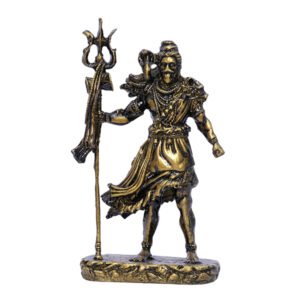 Lord Shiva Idol Statue Especially for Car Dashboard (Antique Gold) Polyresin - 5 Inch - Image 2