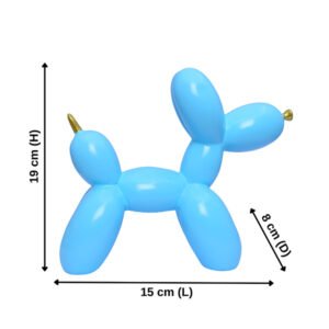 Balloon Dog Showpiece for Home Decor (Blue) Polyresin – 7.5 Inch - Image 3