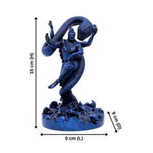 Tandav Lord Shiva Idol Statue Especially for Car Dashboard (Blue) Polyresin - 6 Inch - Image 3
