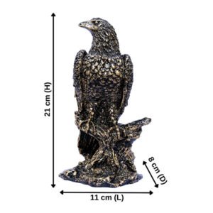 Mighty Eagle Showpiece for Home Decor (Antique) Polyresin – 8 Inch - Image 2