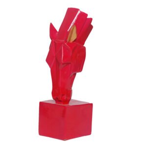 Grazing Horse Showpiece for Home Decor (Red) Polyresin – 10 Inch - Image 3