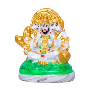 Lord Dattatreya Idol | Decorative Marble Base Statue | Religious Home Temple, Car Dashboard, Office Desk Showpiece | 10 cm Height - Image 2