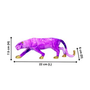 Jaguar Showpiece for Home Decor (Purple) Polyresin – 3 Inch - Image 3