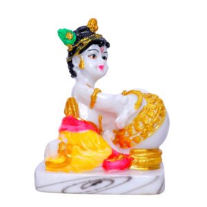 Handcrafted Krishna Idol | Laddu Gopal Statue | 11 cm (H) x 8 cm (L) x 6 cm (D) | Decorative Showpiece