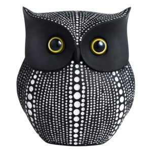 Antique Owl Showpiece for Home Decor (Black) Polyresin – 6 Inch