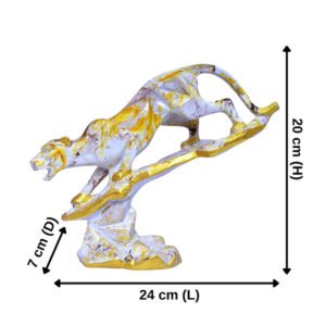 Tree Jaguar Showpiece for Home Decor (Multicolor) Polyresin – 8 Inch - Image 3