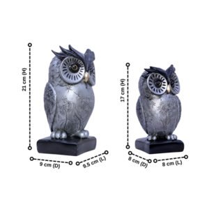 Decorative Owl Figurine Set – Handcrafted Resin Sculpture – 3 Sizes Available (17cm, 15cm, 13cm) - Image 2