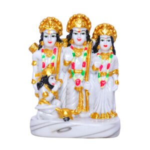 Lord Ram Darbar Idol – Multicolor Resin Statue (11 cm H) for Home Temple & Office Décor - Image 2