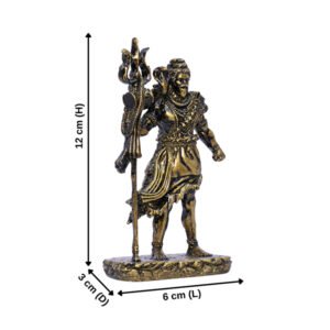 Lord Shiva Idol Statue Especially for Car Dashboard (Antique Gold) Polyresin - 5 Inch - Image 3
