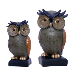 Decorative Owl Figurine Set – Handcrafted Resin Sculpture – 3 Sizes Available (17cm, 15cm, 13cm) - Image 2