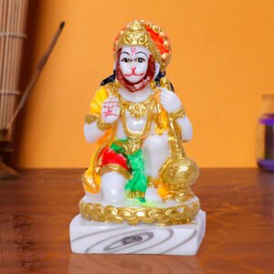 Lord Hanuman Ji Idol | Bajrangbali Murti for Home, Office & Car Dashboard | 8 cm (L) x 4 cm (D) x 11 cm (H) | Divine Blessings & Strength - Image 1