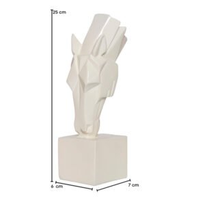 Grazing Horse Showpiece for Home Decor (Light Yellow) Polyresin – 10 Inch