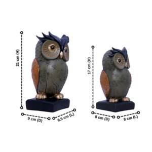 Decorative Owl Figurine Set – Handcrafted Resin Sculpture – 3 Sizes Available (17cm, 15cm, 13cm) - Image 3