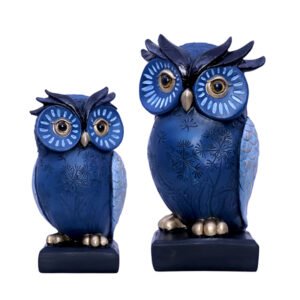 Decorative Owl Figurine Set – Handcrafted Resin Sculpture – 3 Sizes Available (17cm, 15cm, 13cm) - Image 2