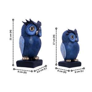 Decorative Owl Figurine Set – Handcrafted Resin Sculpture – 3 Sizes Available (17cm, 15cm, 13cm) - Image 3