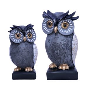 Decorative Owl Figurine Set – Handcrafted Resin Sculpture – 3 Sizes Available (17cm, 15cm, 13cm) - Image 3