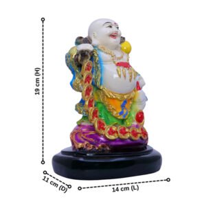 Colorful Laughing Buddha Statue for Prosperity & Luck