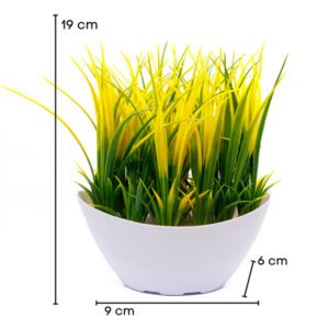 Grass Artificial Plant Showpiece for Home Decor (Plastic) – 7.5 Inch - Image 3