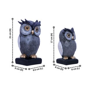 Decorative Owl Figurine Set – Handcrafted Resin Sculpture – 3 Sizes Available (17cm, 15cm, 13cm) - Image 2