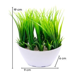 Grass Artificial Plant Showpiece for Home Decor (Plastic) – 7.5 Inch - Image 3