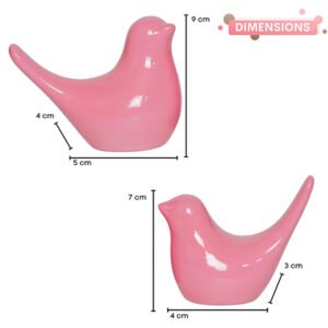 Creative Love Birds Showpiece for Home Decor (Light Pink) Polyresin – 3.5 Inch - Image 3