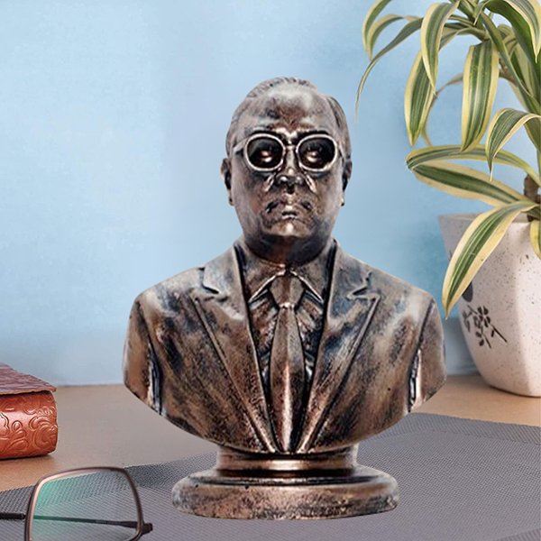 Dr. B.R. Ambedkar Bust – 12cm Antique Bronze Idol