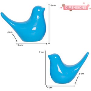 Creative Love Birds Showpiece for Home Decor (Blue) Polyresin – 3.5 Inch - Image 3