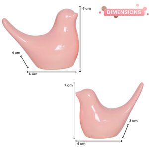 Creative Love Birds Showpiece for Home Decor (Peach) Polyresin – 3.5 Inch - Image 3