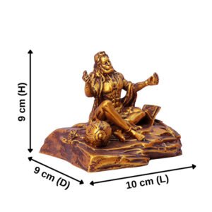 Antique Lord Hanuman Idol Statue Especially for Car Dashboard (Golden) Polyresin - 3.5 Inch - Image 3