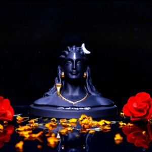 Adiyogi Idol Showpiece for Home Decor (Black) Polyresin – 3 Inch - Image 1