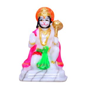 Lord Hanuman Idol – 9 cm (H) x 6 cm (L) x 4 cm (D) | Resin Statue for Home, Temple & Office - Image 3
