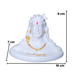 Adiyogi Idol Showpiece for Home Decor (White) Polyresin – 3 Inch - Image 3