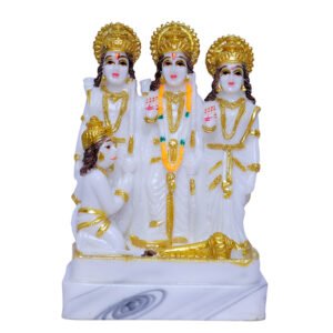 Ram Darbar Idol Showpiece (White) Marble - 6 Inch