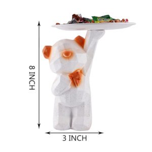 Bear Candy Holder Statue – 8 Inch Decorative Tray - Image 3