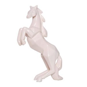 Hand Lifting Horse Showpiece for Home Decor (Black) Polyresin – 10.5 Inch