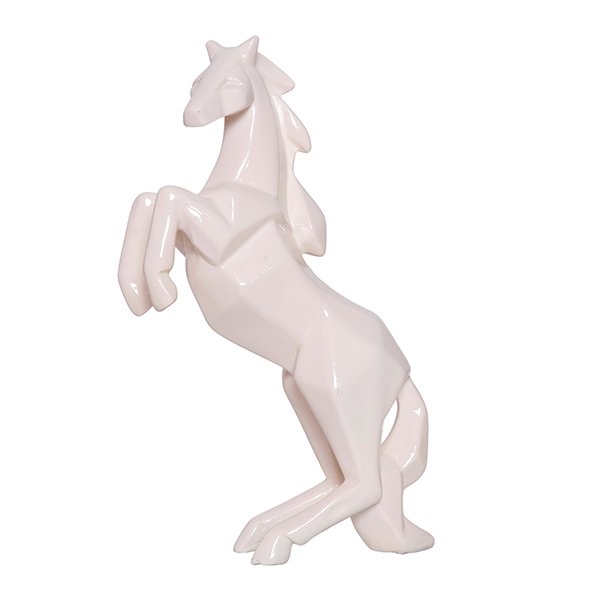 Hand Lifting Horse Showpiece for Home Decor (Black) Polyresin – 10.5 Inch