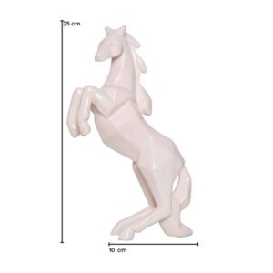 Hand Lifting Horse Showpiece for Home Decor (Black) Polyresin – 10.5 Inch
